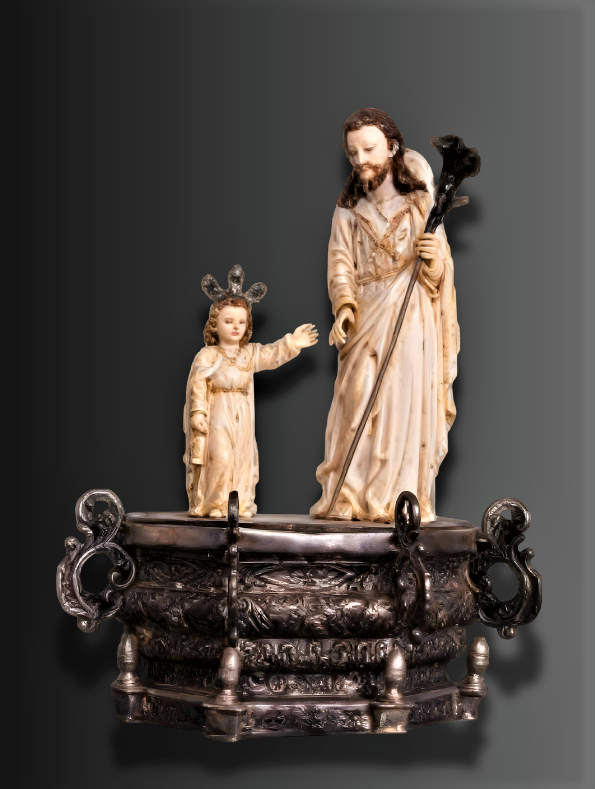 ESCULTURA san josé con el niño jesús